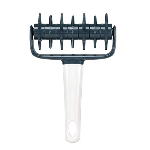 Kakalote Pizza Dough Docker Pastry Roller with Spikes Black