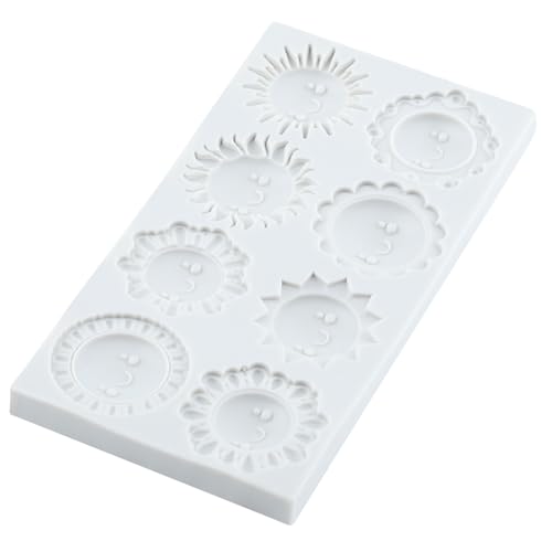 Sun Fondant Molds Smiling Sun Face Silicone Chocolate Mold - color: Style F