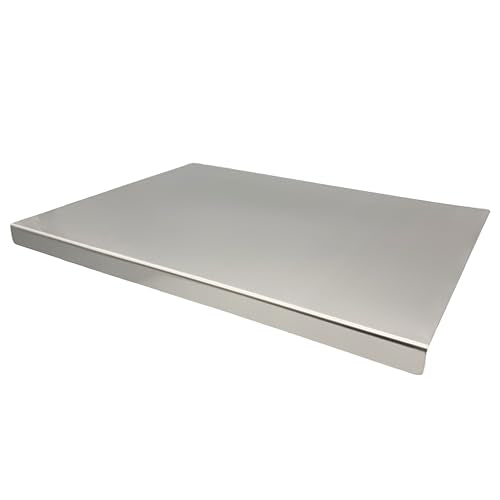 Stainless Steel Cutting Boards for Kitchen,Baking Board,Pastry Board,kneading Panel - Suitable for Cutting Vegetables, Fruits, Meat,bread - Easy To Clean and Store (50x50cm/19.6x19.6in) - size: 19.6"L x 19.6"W