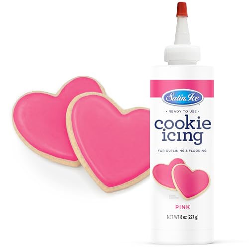 Satin Ice Pink Cookie Icing - 8oz - Bottle - color: Pink