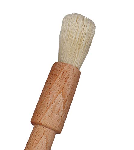 Exceliy 2 Sets Pastry Brushes with Wooden Handle & Natural Bristles