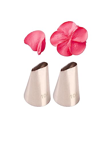 Piping Tip 104 Petal Tip for Blooming Flowers,Rose,Petals &Waves,2 Pcs - color: O