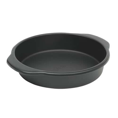 Oster Teston 9-Inch Round Cake Pan, Nonstick Carbon Steel Bakeware, Matte Black, PFAS-Free, Oven-Safe, Easy Release Baking Pan - color: Matte Black, size: 9" Round Cake Pan