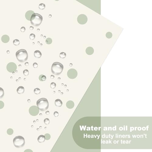 Honeydak 200pcs Sage Green Wax Paper Sheets 7 x 7 Inch Parchment Paper - color: Sage Green, style: Cute