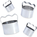 4 Pieces Round Cookie Cutters With Handle Set, 2.5", 3", 3.5", 4"