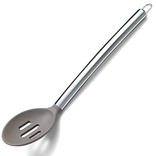 Berglander Cooking Spoon, Non-stick Silicone Slotted, Basting Spoon For Cooking, Kitchen Serving Dishwasher Safe, Easy to Clean - style: d. Slotted Spoon