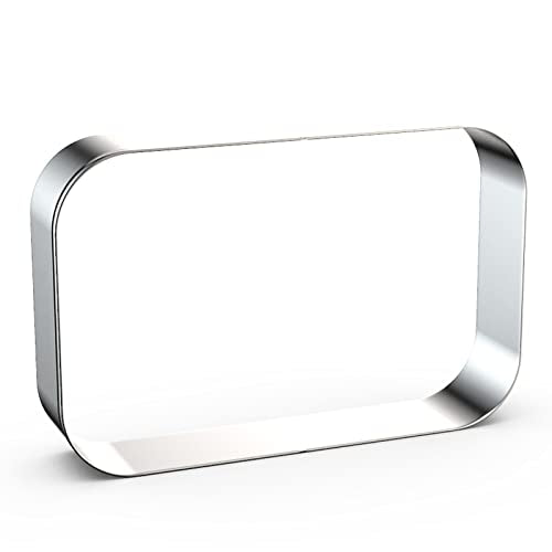 Rounded Rectangle Plaque Cookie Cutter Geometric Set for Baking - 5 Inch, 4 Inch, 3 Inch, 2 Inch - Geometric Frame Plaque Cookie Cutters Shapes Molds - Stainless Steel - color: Rectangle-Rounded Corner