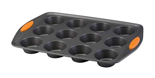 12-Cup Muffin Pan - color: Orange Grips, size: 12 Cup