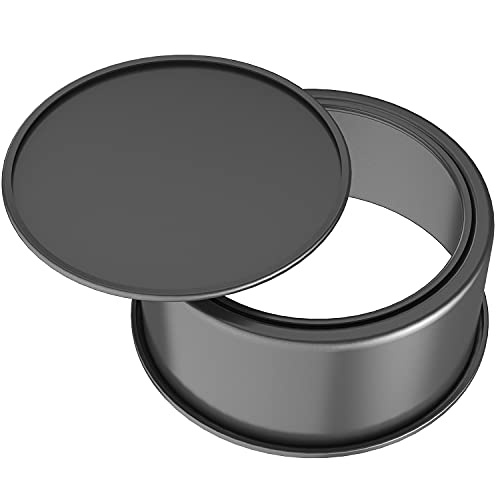 CHEFMADE Round Cake Pan, 8-Inch Chiffon Pan with Removable Loose Bottom - color: Black, size: 8-inch