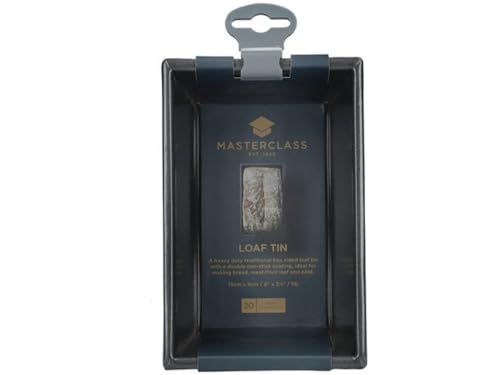 MasterClass KCMCHB41 1 lb Loaf Tin with PFOA Non Stick, Robust 1 mm Carbon Steel, 15 x 9 cm Small Bread Pan, Grey - size: 1 lb (15 x 9 cm/6 x 3.5 inches)