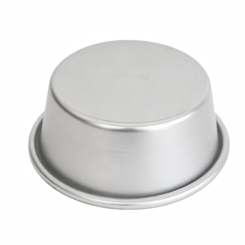 3 Inch Round Egg Tart Mold, Aluminum Small Tartlet Tin Cake Pan - size: 3.66" x2.87" x1.22" Aluminum