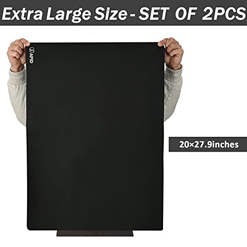Sapid 2Pcs Thick Silicone Mat Crafts Large Silicon Sheet Resin Art Painting - color: Black, size: 20"×27.9"