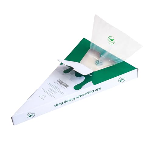 Biobased Disposable Piping Bags 16 Inch, Eco-Friendly Cake Decorating Pastry Bags, Anti-Burst, Pack of 150 - size: 16 inch