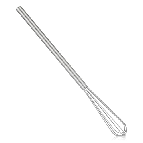 Small Whisk, 9.8in Stainless Steel Whisk Tiny Skinny Whisk for Cooking Whisking Blending Beating Stirring - size: Round Head