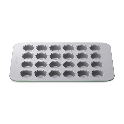 Caraway 24-Cup Non-Stick Ceramic-Coated Mini Muffin Pan - color: Sage, size: 24 Cup Muffin Pan (1x)