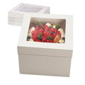 12 Pack Cake Boxes 12 Inch, 12x12x12 Inch Cake Box with Window White Tall Cake Carrier with Lids for Tier Cakes Disposable Containers for Birthday, Party, Halloween, Christmas, Wedding, Business - size: 12*12*12in