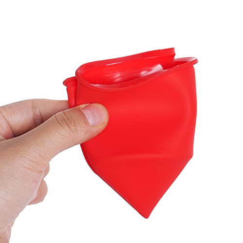 12pcs Silicone Cake Mold Baking Round Cake Molds 4 Inch Non-Stick Baking Pan Kitchen Silicone Cake Molds for Baking(Red, 4inch) - color: Red