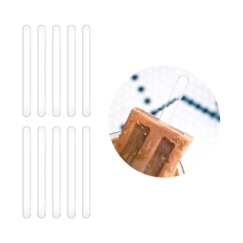 30PCS 115mm Reusable Transparent Acrylic Ice Lolly Mould Sticks for Making Ice Cream Lollipops Cake