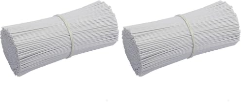 Plastic Twist Ties for Bags,4.7 Inch Cable Bread Ties Reusable Plant Wire Twist Tiesfor Household and Office Use (White 500pcs, 500pcs) (Pack of 2) - size: 500 pcs (Pack of 2)