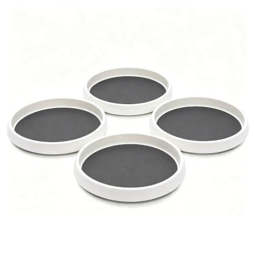 Lazy Susan Turntable Organizer 4 Pack - 10" Rotating Spice Rack Trays - size: 10inch - 4 Pack