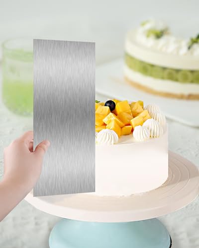 8.6 Inch Metal Cake Scraper Smoother Cake Decorating Supplies Kit, 3 Pcs - size: Cake Comb-1