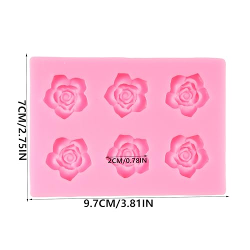 Rose Flower Silicone Fondant Mold Flower Candy Chocolate Molds - color: Style C