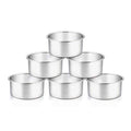 TeamFar 4 Inch Cake Pan, 6 Pcs Stainless Steel Round Baking Cake Pans Set - size: 4 Inch