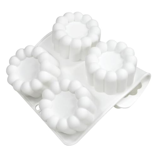 mostsom Silicone Flower Mousse Cake Mold Ice Cream Chocolate Mold Soap 3D Cupcake Bakeware Baking Dish Cake Pan Muffin Mould (A_ Flower)