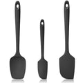 600ºF Heat Resistant Silicone Spatula Spoonula Set of 3, Black - color: (2) Black, size: 3 Spatulas