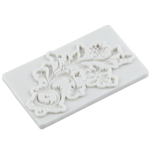 Baroque Fondant Mold Curlicues Scroll Lace Silicone Molds Set of 4 - color: Style I