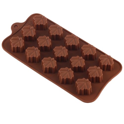 15 Cavity Maple Leaf Silicone Candy Molds Set Of 2