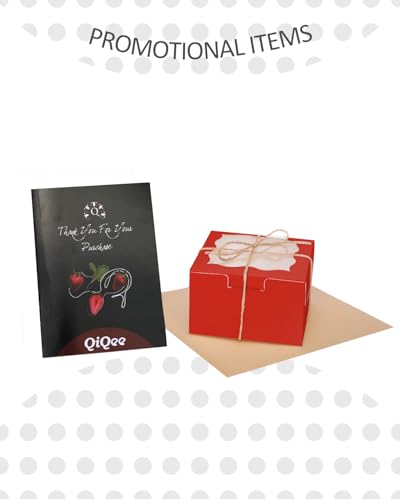 qiqee Red Bakery Box with Window 4x4x2.5 inch 30Packs Macaron Boxes Small Donut Pastry Boxes for Party Mini Cookie Boxes - color: Red, 30Pcs, size: Small