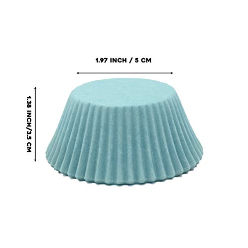 Premium Blue Greaseproof Cupcake Liners Muffin Paper Baking Cups Standard Sized, 100-Count - color: Blue