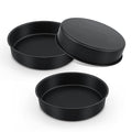 E-far 9.5 Inch Cake Pan, 3PCS Nonstick Stainless Steel Baking Cake Pans - size: 9.5 Inches