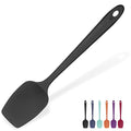 U-Taste Silicone Spoon Spatula, 600°F High Temp Spoonula, 11.38", Black - color: Black, size: 11.38 in (spoon spatula)