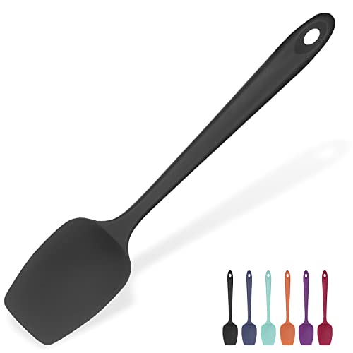 U-Taste Silicone Spoon Spatula, 600°F High Temp Spoonula, 11.38", Black - color: Black, size: 11.38 in (spoon spatula)