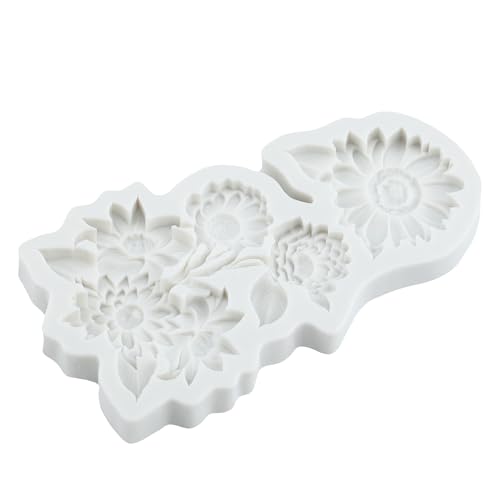 Flower Silicone Dahlia Peony Chrysanthemum Flower Fondant Mold - color: Style L