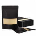FireKylin 100 Pcs Resealable Bags, Matte Window, Paper, Black,6.7 x 9.4 in - color: Black, size: 6.7"x9.4"