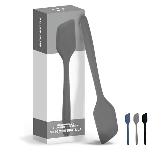 Misen Nonstick-Safe Silicone Spatula - Dishwasher Safe, Heat Resistant - Versatile Professional-Grade Kitchen Tool for Pancakes, Eggs, and Baking - Strong, Flexible, Durable Rubber Utensil - Gray - color: Gray