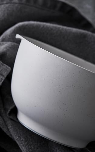 Rosti Margrethe Mixing Bowl Set with Lids, 2L/3L, Pebble White - color: Pebble White-Bowl/2
