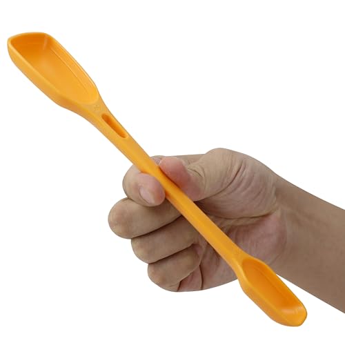 EIKS 2 Pack Plastic Measuring Spoon, 2-sided of 1 Tsp (5ml) & 1 Tbsp (15ml)