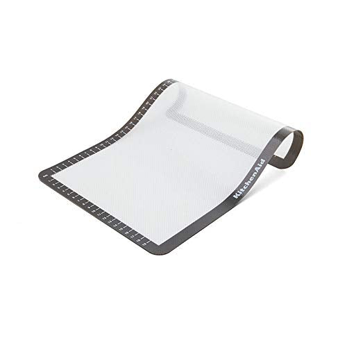 KitchenAid Silicone Medium Baking Mat, 9x14-Inch, Gray - size: 9"L x 14"W