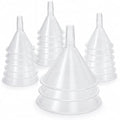 RHBLME 20 PCS Plastic Funnels Set, 4.7 Inch Wide Mouth Clear Plastic Funnels for Filling Bottles, Multipurpose Large Funnel with Long Reaching Spout, Water Bottle Funnel for Powder Liquid Spices