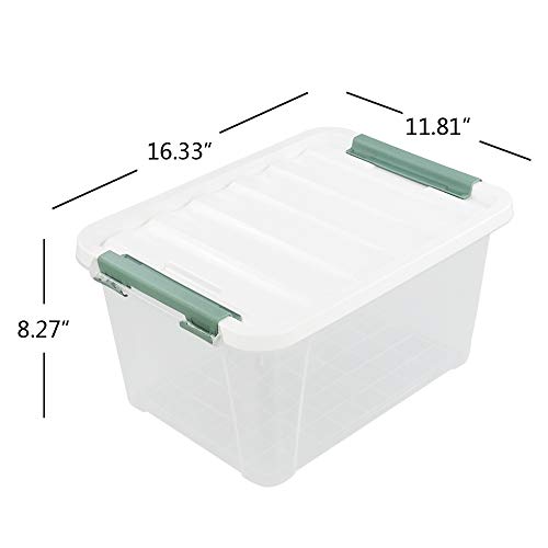 Gloreen 20 QT Clear Lidded Storage Bin, Multipurpose Storage Boxes Set of 4 - size: 20 Quart, 4 Packs