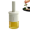 Glass Oil Dispenser with Heat Resistant Brush,Oil Dispenser Bottle with Silicone Pastry Brush for Kitchen,Cooking Vinegar and Sauce BBQ Grill Frying (Oil Dispenser-White) - color: Oil Dispenser-White