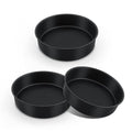 E-far 8 Inch Cake Pan, 3PCS Nonstick Stainless Steel Baking Cake Pans Tins - size: 8 Inches