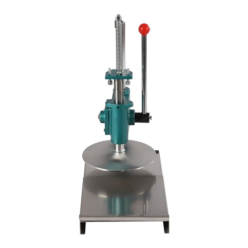 Pizza Dough Press Machine, 9.5" Manual Pastry Press Machine Household Pizza Dough Stainless Steel Maker w/Dual 0.2in Thick Plates for Making Hand Pies Meatloaf Pizza Crusts Soft Rolls Puff Pastry
