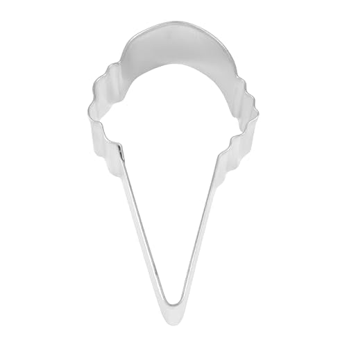 Foose Store Ice Cream Cone Cookie Cutter 4 Inch –Stainless Steel Cookie Cutters - Ice Cream Cone Cookie Mold