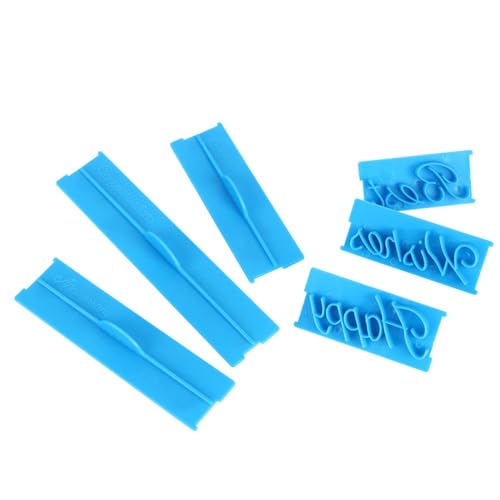 18 Pieces Fondant Stamp Cutter Set,3 Set Script Letter Embossers for Happy Birthday Anniversary Cakes,Blue Cookie Icing Sugarcraft Decorating Tools