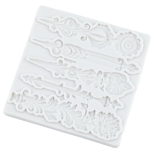 Baroque Style Silicone Mold Curlicues Scroll Lace Fondant Molds - color: Style ZP